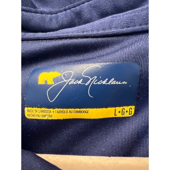 Jack Nicklaus Men’s Chest Stripe Stretch Performance Golf Polo Shirt Size L Blue - Picture 2 of 3